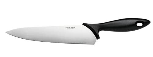 Fiskars Kochmesser, Essential, Klingenlänge: 21 cm, Edelstahl / PP-Kunststoff, Schwarz, 1065565