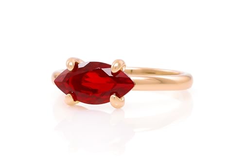 Bague en pierre rouge or personnalisée : le cadeau de naissance idéal
