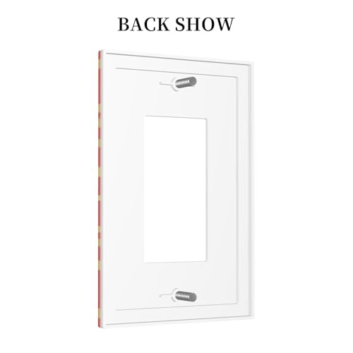Decorative Outlet Covers Red Background with Golden Spiderweb Spider 1 Gang Rocker Light Switch Cover Plate Single Decora Light Switch Covers Wall Plate Faceplate for Home Decor