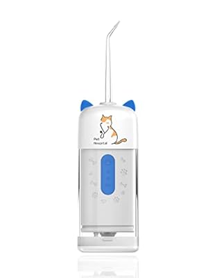 Dog Electric Dental irrigator, Dog Toothbrush, Dog Teeth Stain Cleaner, Teeth Cleaning Breath Dental Care Plaque Off | Dog Cat Puppy Toothbrush (Blue)