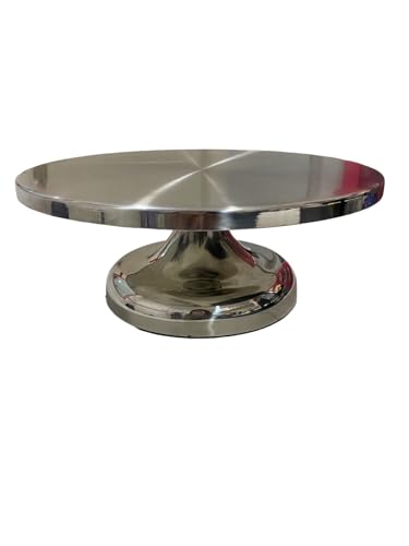Bailarina Base Para Confeitar Bolo Torta Profissional Giratória 31cm Inox