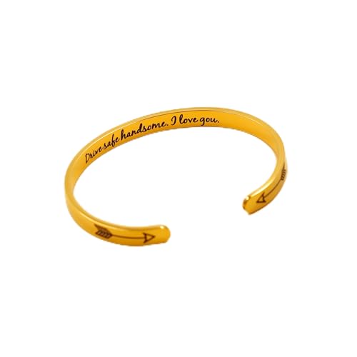Pulseira de aço inoxidável de personalidade única gravada com diferentes conteúdos de frases para uso casual, joia ajustável exclusiva e divertida, pulseira de presente com gravação elegante, Medium