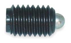 Plunger, Spring, Steel, Zinc, 5/16-18, PK5