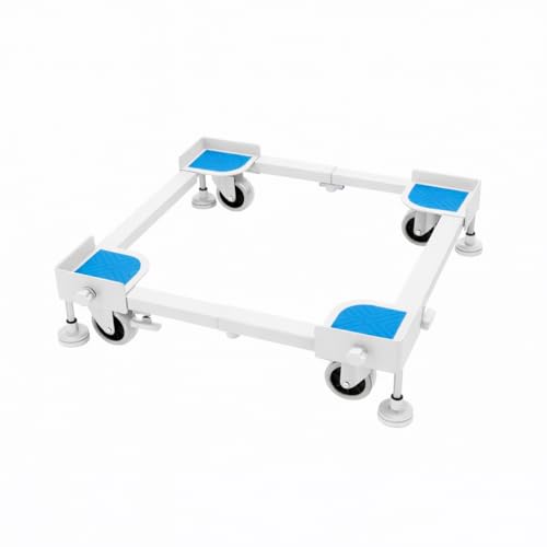 Image of Smart Shelter Washing Machine Stand with Wheels & Green Anti Vibration Pads Adjustable Metal Stand for All Semi or Front or Top Load Washing Machine (Anti Vibration Pads White-Green 170 KG)