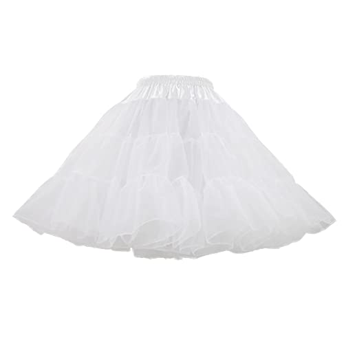 Falda de puerta para mujer, color caramelo, multicolor, falda de apoyo, medio cuerpo, enagua colorida, pequeña falda corta, tutú, falda de ballet, falda de tul para fiesta, Blanco, L