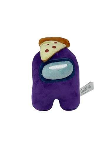 Just Toys Among US 6″ Plush – Purple with Pizza Slice | Officially Licensed Crewmate Toy | Soft & Collectible Gaming Plushie