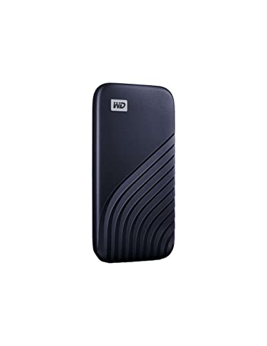 WD My Passport SSD, 500GB SSD portatile con tecnologia NVMe, USB-C, con velocità fino a 1050 MB/s, funziona con PC, Xbox e Playstation, Resistenza a cadute da 2 metri, Blu