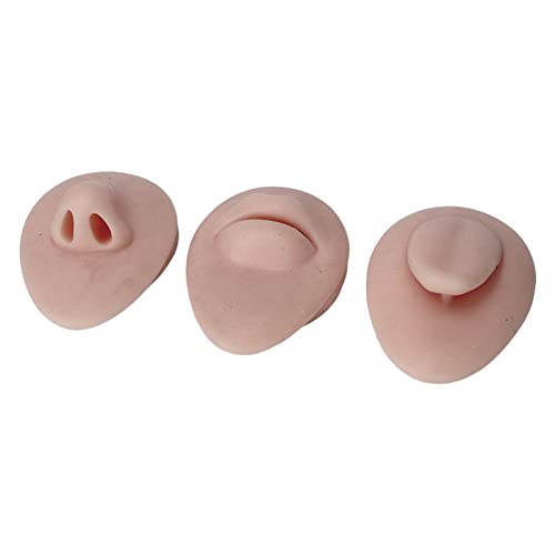 Modelo corporal de silicone para piercing, simulação elástica 3D, modelo de nariz, língua de boca, v
