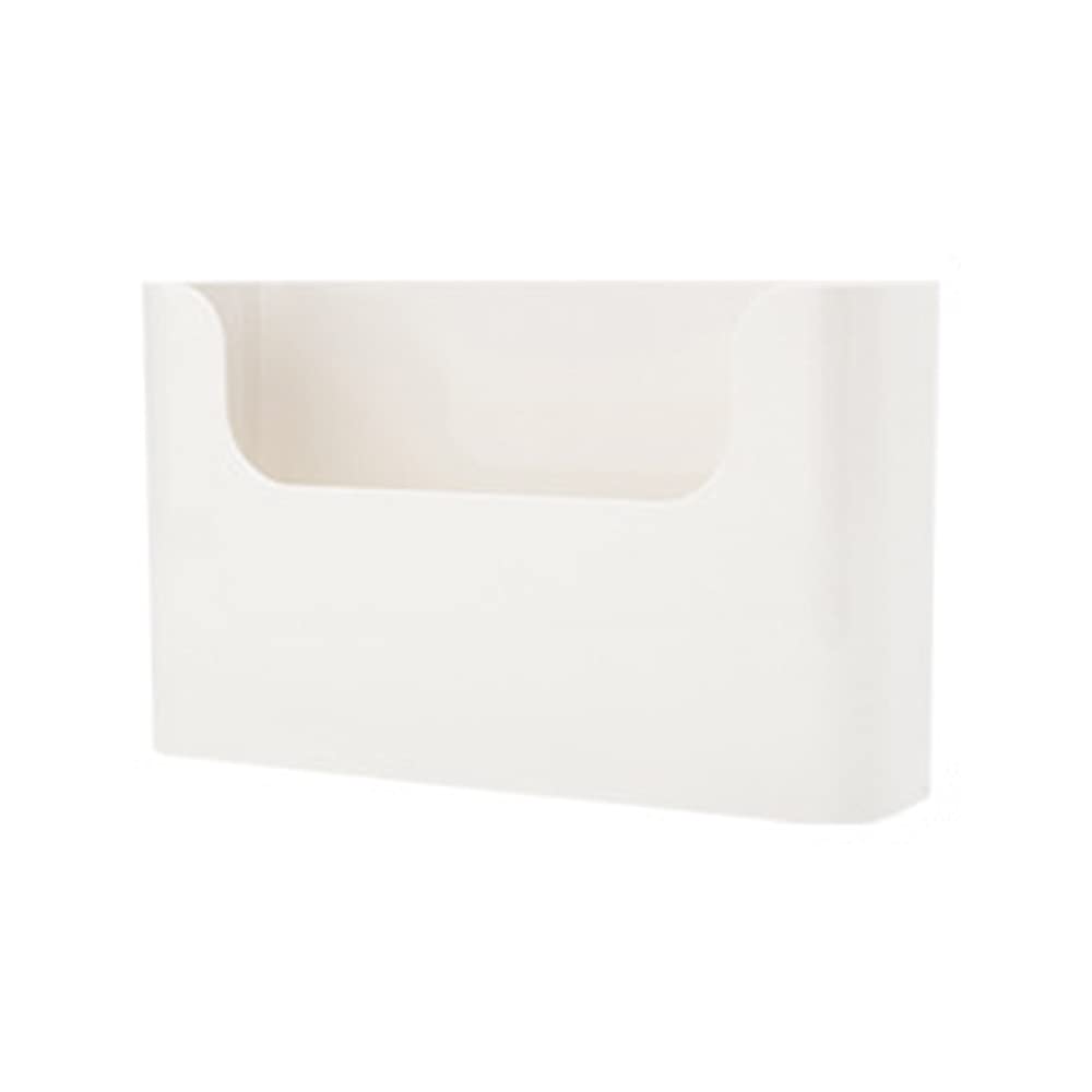 SagaSave Mensola da comodino a parete, mensola sospesa per comodino, in plastica bianca, montaggio a parete, non perforante, mensole adesive per camera da letto, bagno, cucina, ufficio