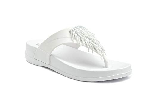 Image of REDVOLUTION Women's Rhinestone Sandals Soft Platform Footbed Midsole Fashion Flip Flop
