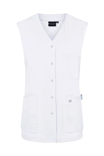 Karlowsky Ärmelloser Damenkasack Essential, aus nachhaltigem Material, 65% GRS Certified Recycled Polyester / 35% Conventional Cotton Artikel KS 67 - weiß - Größe 44