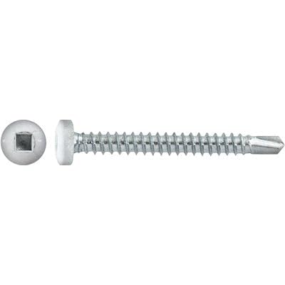 Tornillos Auveco #8 x 1.5 in Cabeza Pan Pintada Zinc Blanco