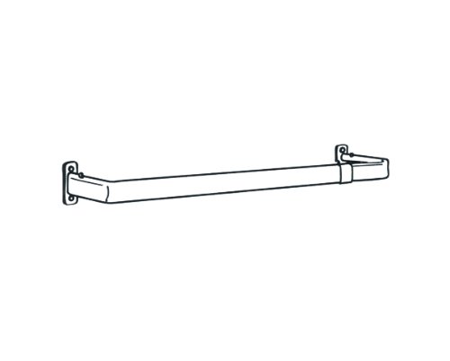 Graber 28-48" Lock-Seam Single Curtain Rod, 1 1/2" Projection #TOP18