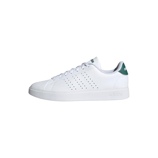adidas Homme Advantage 2.0 Shoes Chaussures, Cloud White/Core Black/Green, 42 EU