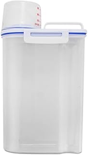 DUKHA Rice Container - Airtight Dry Food Rice Container Plastic Small Rice Dispenser with Measuring Cup