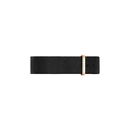 Daniel Wellington Classic Cornwall, Schwarz/Roségold Uhrenarmband, 18mm, NATO, für Damen und Herren