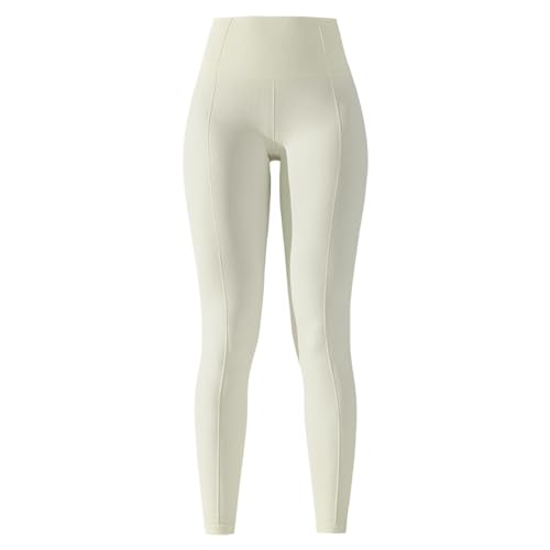 Leggings femme sport jacquard blanc anti-frottement taille haute S