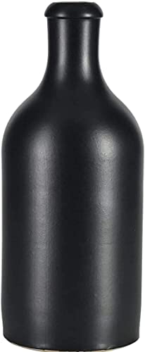 Ölflasche 500 ml Steingut schwarz mit Ausgießer Made in Germany - Image 3