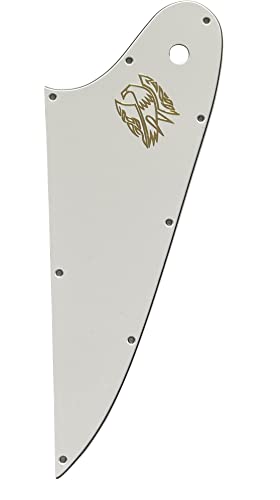 �M�^�[�s�b�N�K�[�h For Gibson Firebird Guitar Slinger Parts Guitar Pickguard Logo Scratch Plate (3�v���C�z���C�g�S�[���h���S Logo)