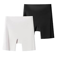 Idea Regalo - Slip 3 in 1 da Donna in Seta di Ghiaccio a Vita Alta, Mutandine Senza Cuciture Contenitive e Sollevamento Fianchi (C+2PCS,XL)