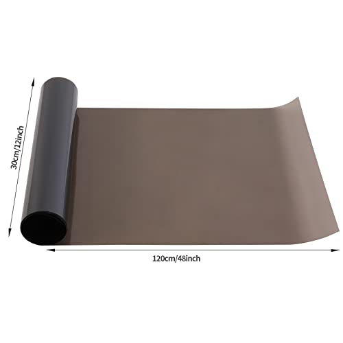 2Pcs 12 By 48 Inches Self Adhesive Car Light Sticker, Smoke Fog Light Taillight Headlight Tint Chameleon, Vinyl Film Sheet With Squeegee + Cutter (Light Black) #TOP1