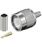 TNC-Crimp-Stecker | mit Gold-Pin | für RG 58 Kabel| 10 Stück