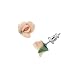 1928 Jewelry Pink Porcelain Rose Stud Earrings