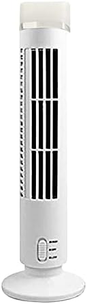 Qonioi Mini Fan - USB Tower Fan, Bladeless Fan Tower Electric Fan Mini Vertical Conditioner, 4 Speed Small Fan with LED Light