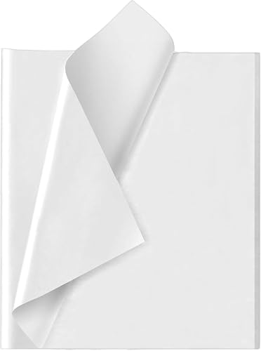Image of White Tissue Paper for Gift Bags - 30 Sheets of White Wrapping Tissue Paper Bulk Packaging Paper for Weddings Birthday DIY Project Christmas Gift Wrapping Crafts Decor (20 x 20 Inch)