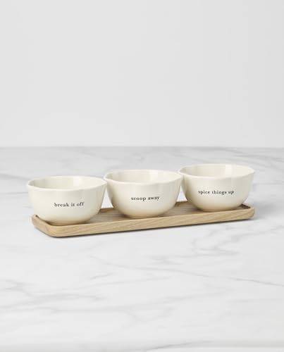 kate spade new york What a Treat Dip Bowls with Tray, Set of 3