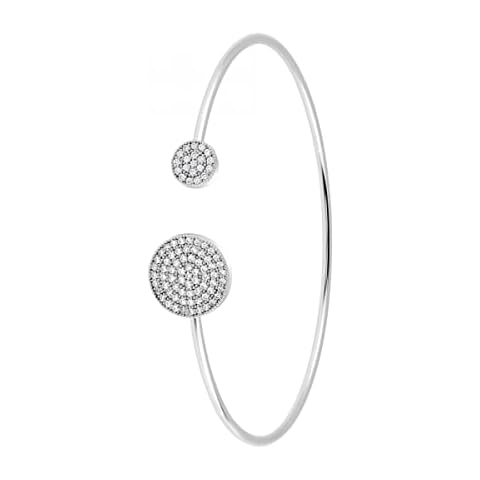 SC Crystal Women's Bracelet in Rhodium-Plated Metal Cover