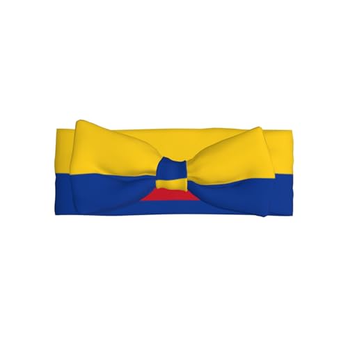 Flag of Colombia Baby Bow Headband, 2.4 * 6.7 Inch Baby Headband, Suitable for Babies 0-6 Months Old, Very Meaningful Gift