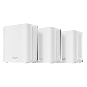 ASUS ZenWiFi BD4 Dualband WiFi 7 AiMesh Extendable Router 3er Set (3.6 Gbps, Abdeckung bis zu 603 m², Dual 2.5G Ports, VPN, Kindersicherung) weiß