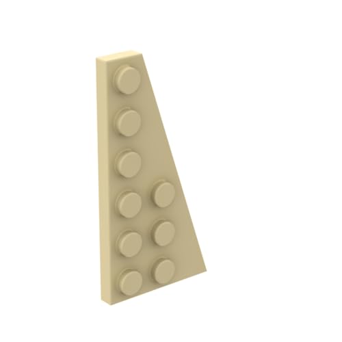 Gobricks GDS-550 Wedge Plate 6 x 3 Right 50PCS Compatible with Lego 54383 DIY Parts and MOC Components for Major Brick Brands Color：Tan 5 -  BrickBuddy, GDS-550-031