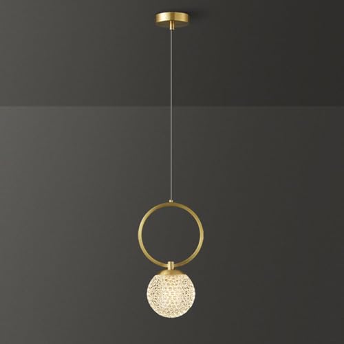 Lampe suspendue de chevet en laiton pour libérer de l'espace et éclairer avec style