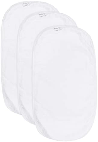 Natemia Muslin Baby Burp Cloths | Large 21”x11” Size | Super Absorbent and Ultra Soft Bamboo | 6-Layer Design | 3-Piece Gift Set