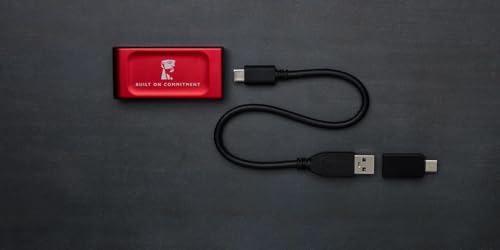 Image of Kingston XS1000 2TB Portable SSD Red| Pocket-Sized | USB 3.2 Gen 2 | External Solid State Drive | Up to 1050MB /s | SXS1000R /2000GA