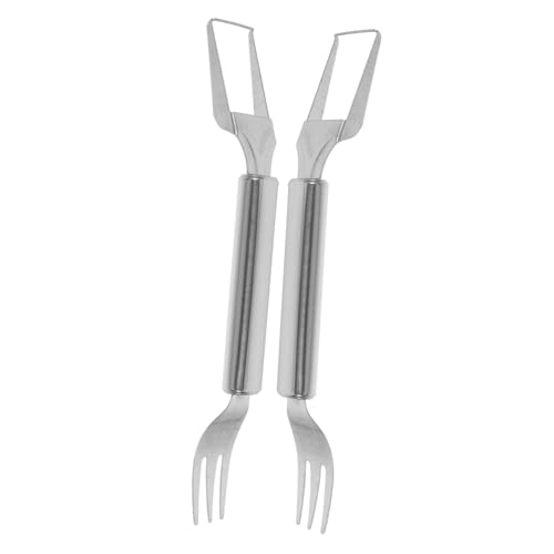 CIYODO 2pcs Stainless Steel Watermelon Slicer and Fork for Effortless Fruit Cutting Easy to Clean and Watermelon Cutting Tools