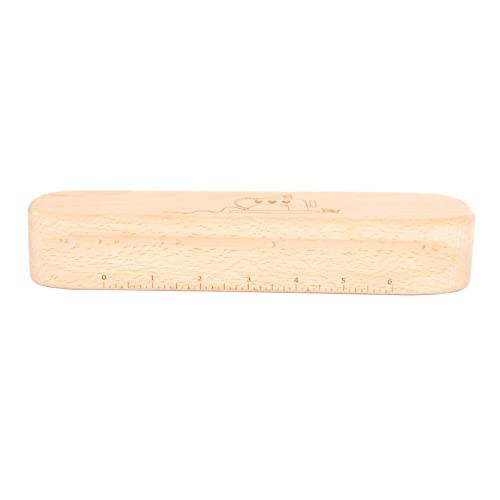 Hudhowks sastres badajo - Badajo Profesional de Sastre de Haya con diseño de Regla,Herramienta de Costura Clapper con Regla y Ranuras Laterales, Clappers útiles para Coser, acolchar, Bordar Cover