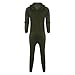 Aagomeyh Men's Casual Hoodie Print Zipper Jumpsuit for Autumn Winter Comfortable Streetwear Fashion Outerwear (Green, XXXXL)