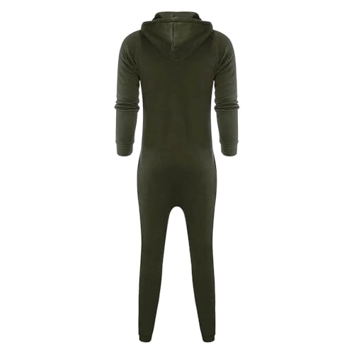 Mono con capucha informal para hombre con estampado moderno de invierno 4