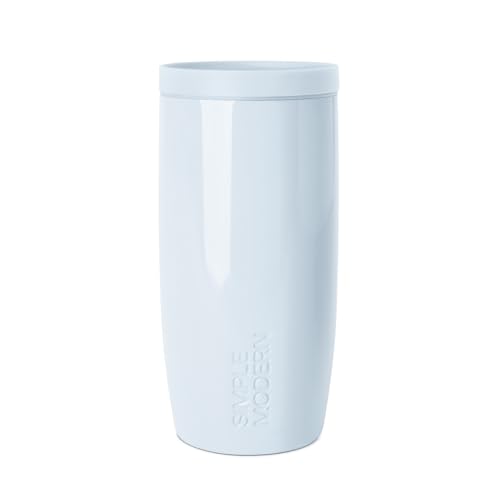 Image of Simple Modern Voyager Signature | 16oz Travel Coffee Mug Tumbler with 360 Lid | Gifts for Women Men | Ceramic-Lined Insulated Stainless Steel Cold Brew Iced Coffee Cup | Ice Melt