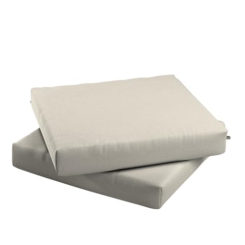 California Umbrella Outdoor Replacement Patio Chair Pad Set of 2, 18 x 18 Inch, Premium Outdoor Memory Foam, Fade Resistant, Sunbrella Fabric, Fabric Ties, Canvas