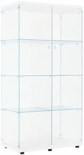 Miniatura 11 de Gabinete de cristal para cocina, despensa, armario de almacenamiento de barra de esquina con cuatro niveles de doble puerta, 64 pulgadas de alto x
