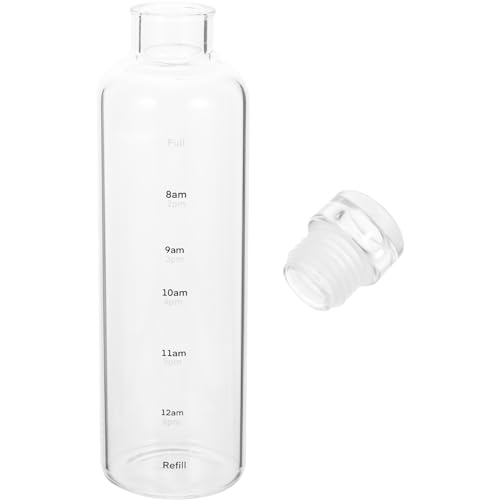 Bouteille d'eau transparente graduée anti-oubli pour sport et bureau