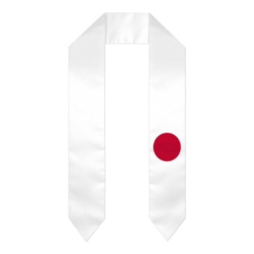 YUZEKABZ Japan Flag Graduation Stole, Graduation Sash Scarf Gifts for Japanese International Student