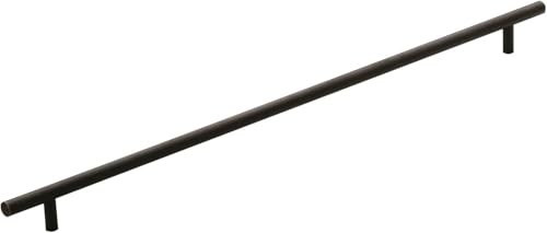 Image of Amerock 18-7 /8 inch Bar Pulls Oil-Rubbed Bronze Drawer Pull | 18-7 /8 inch (480mm) Center-to-Center Mounting Distance and 22-1 /16 inch Overall Length, Durable Carbon Steel Cabinet Hardware