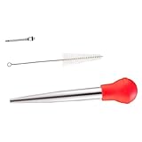 BEBEMOKO Set of Turkey Flavor Oil Suction Pump Turkey Baster Grill Meat Injection Tool Kitchen Supplies