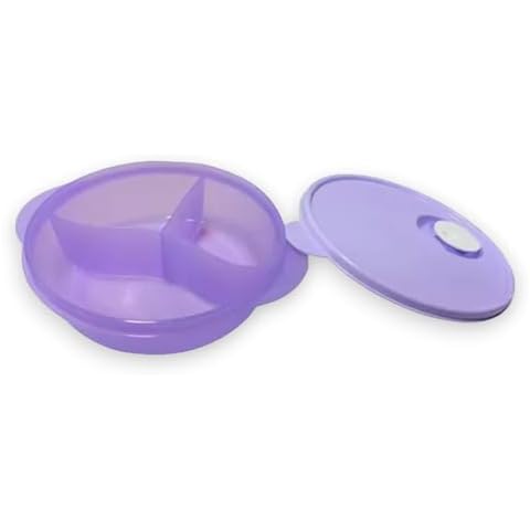 Tupperware CrystalWave Microwave Lunch Dish with Compartments Cover