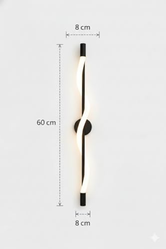 Image of FILLISKA Led Wall Highlighter Light, 3-in-1 Colour Changing, Luxurious Wall Decor (12 Watt MattBlack Swril-582)